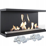 Kratki X-RAY bio-ethanol haard als set met decoratieve stenen
