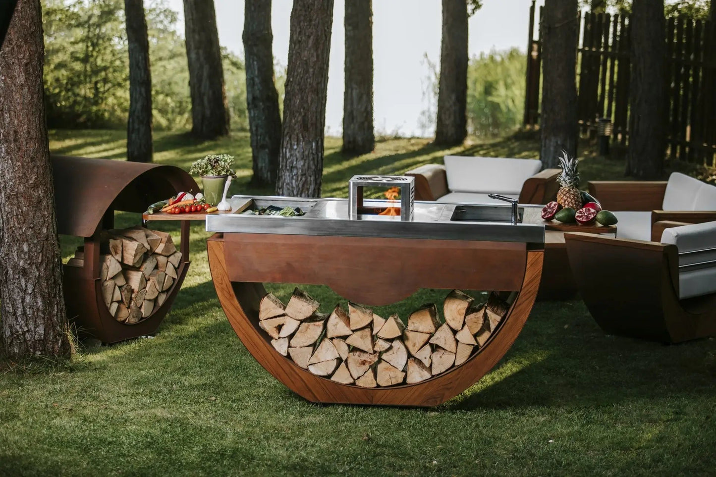MASURIA NARIE Buitenkeuken Basic – Compacte Buitenkeuken in Houtlook - Chique Buiten Leven - Masuria - Buitenkeuken