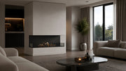 Wild Flame Made driezijdige bio-ethanol inbouwhaard 130 cm – sfeerfoto