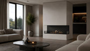 Wild Flame Made driezijdige bio-ethanol inbouwhaard 130 cm – sfeerfoto