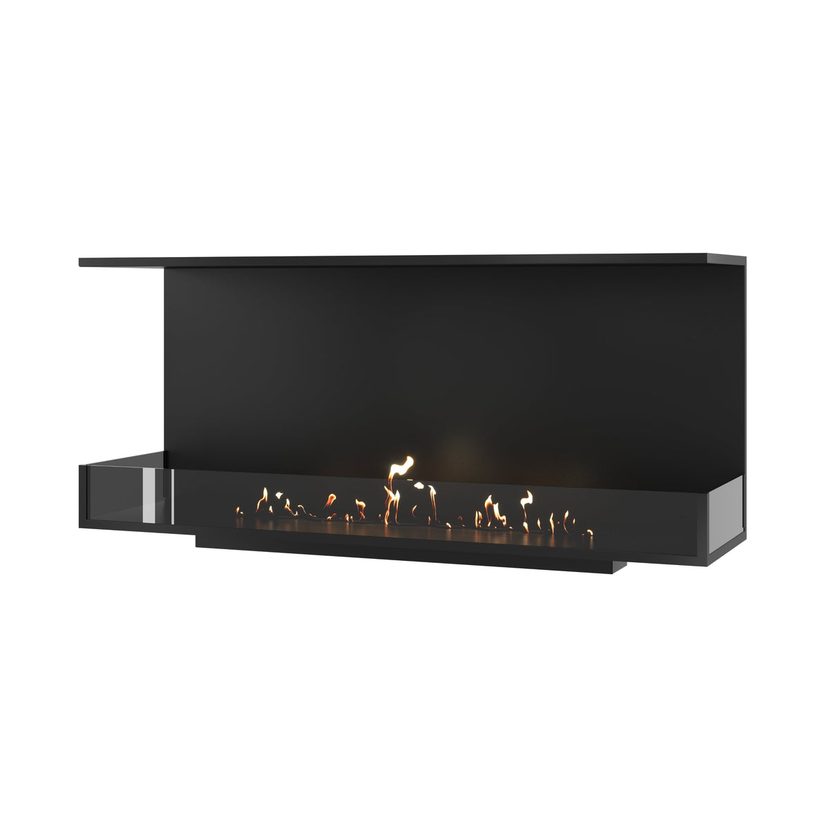 Wild Flame Made driezijdige bio-ethanol inbouwhaard 130 cm – productfoto