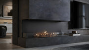 Wild Flame Made driezijdige bio-ethanol inbouwhaard 150 cm – sfeerfoto