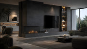 Wild Flame Made driezijdige bio-ethanol inbouwhaard 150 cm – sfeerfoto