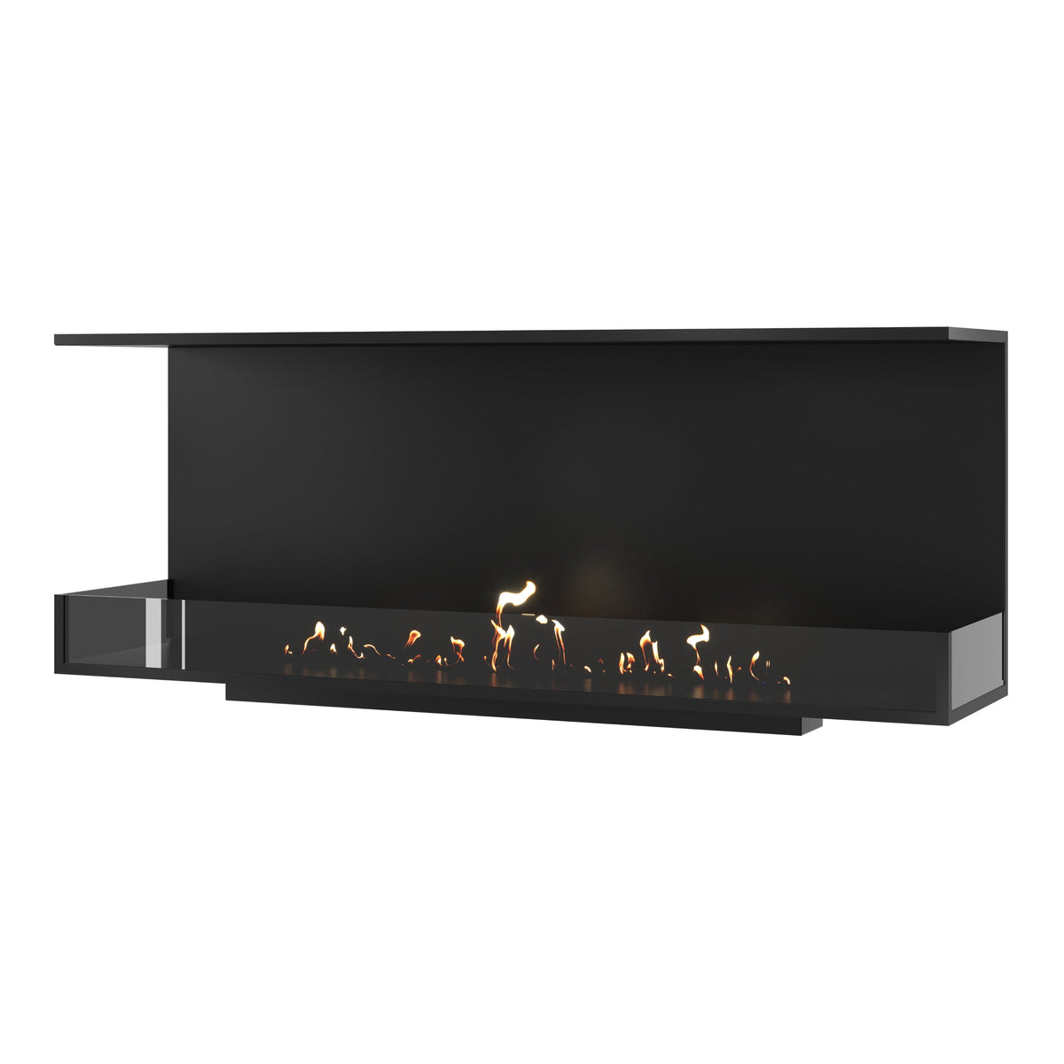 Wild Flame Made driezijdige bio-ethanol inbouwhaard 160 cm – productfoto