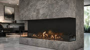 Wild Flame Made driezijdige bio-ethanol inbouwhaard 170 cm – sfeerfoto