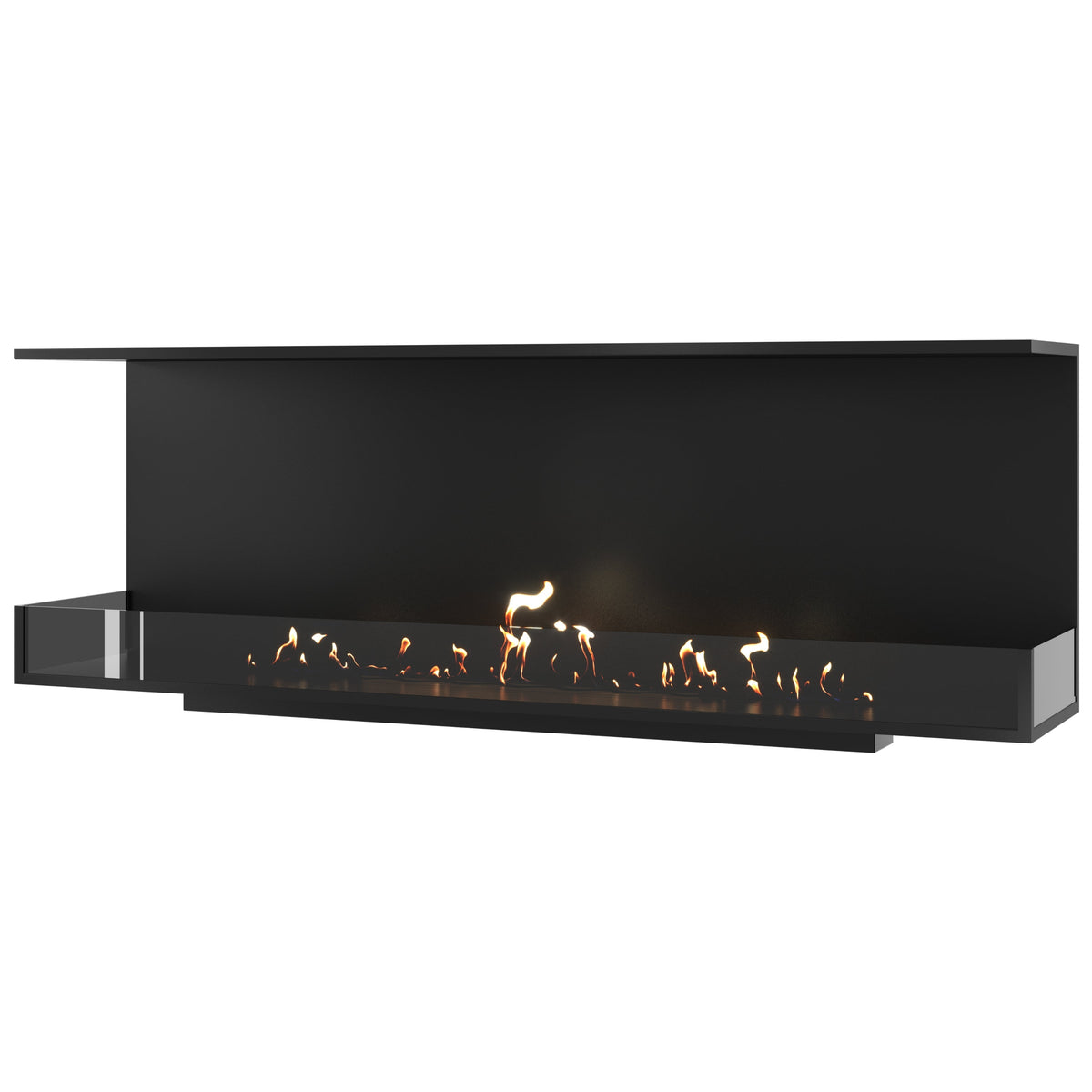 Wild Flame Made driezijdige bio-ethanol inbouwhaard 190 cm – productfoto