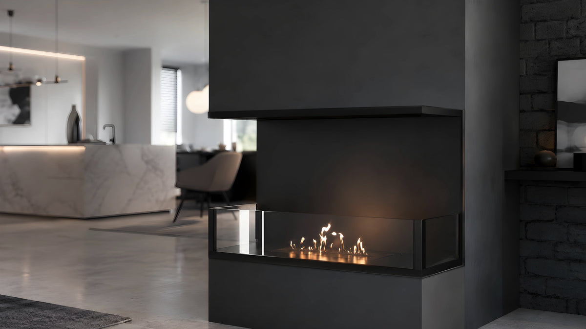 Wild Flame Made driezijdige bio-ethanol inbouwhaard 60 cm – detailfoto