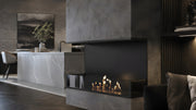 Wild Flame Made driezijdige bio-ethanol inbouwhaard 80 cm – sfeerfoto