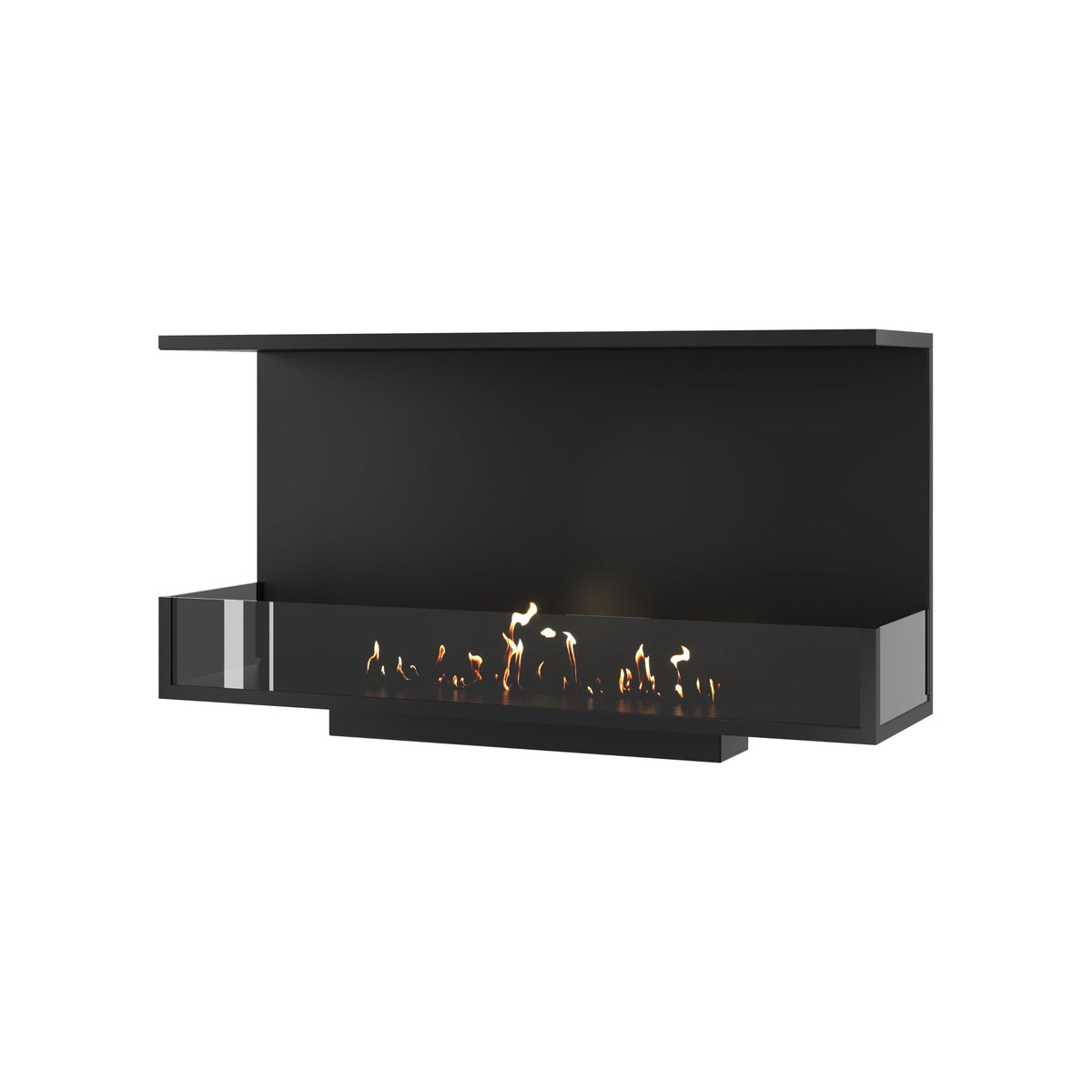 Wild Flame Made driezijdige bio-ethanol inbouwhaard 90 cm – productfoto