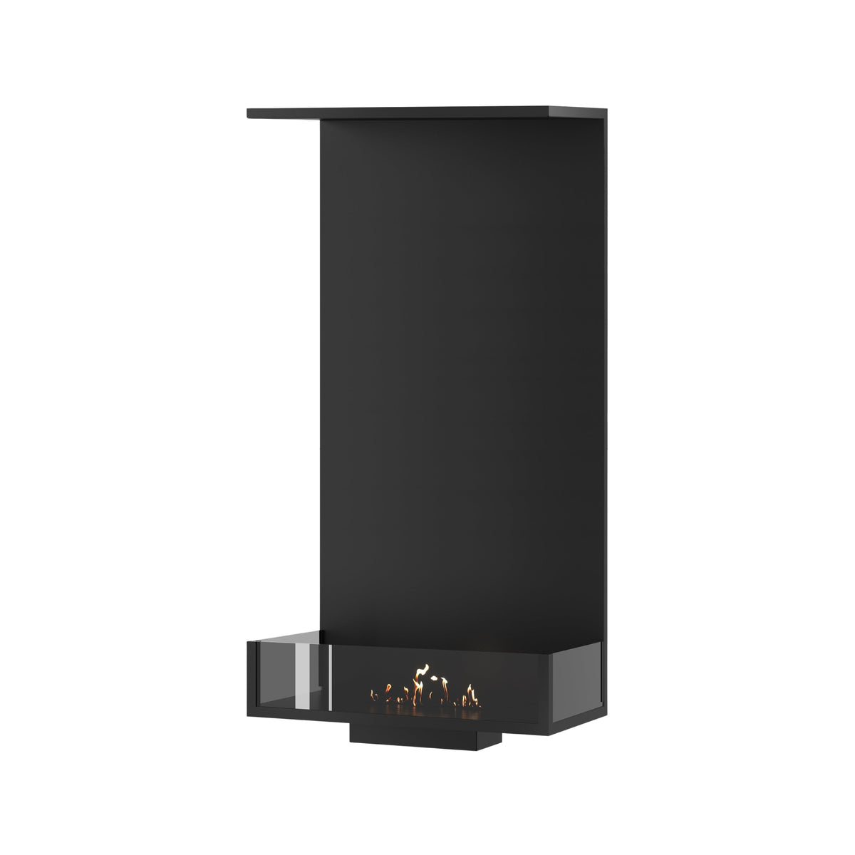 Wild Flame Made verticale driezijdige bio-ethanol roomdivider inbouwhaard 60 x 140 cm – productfoto