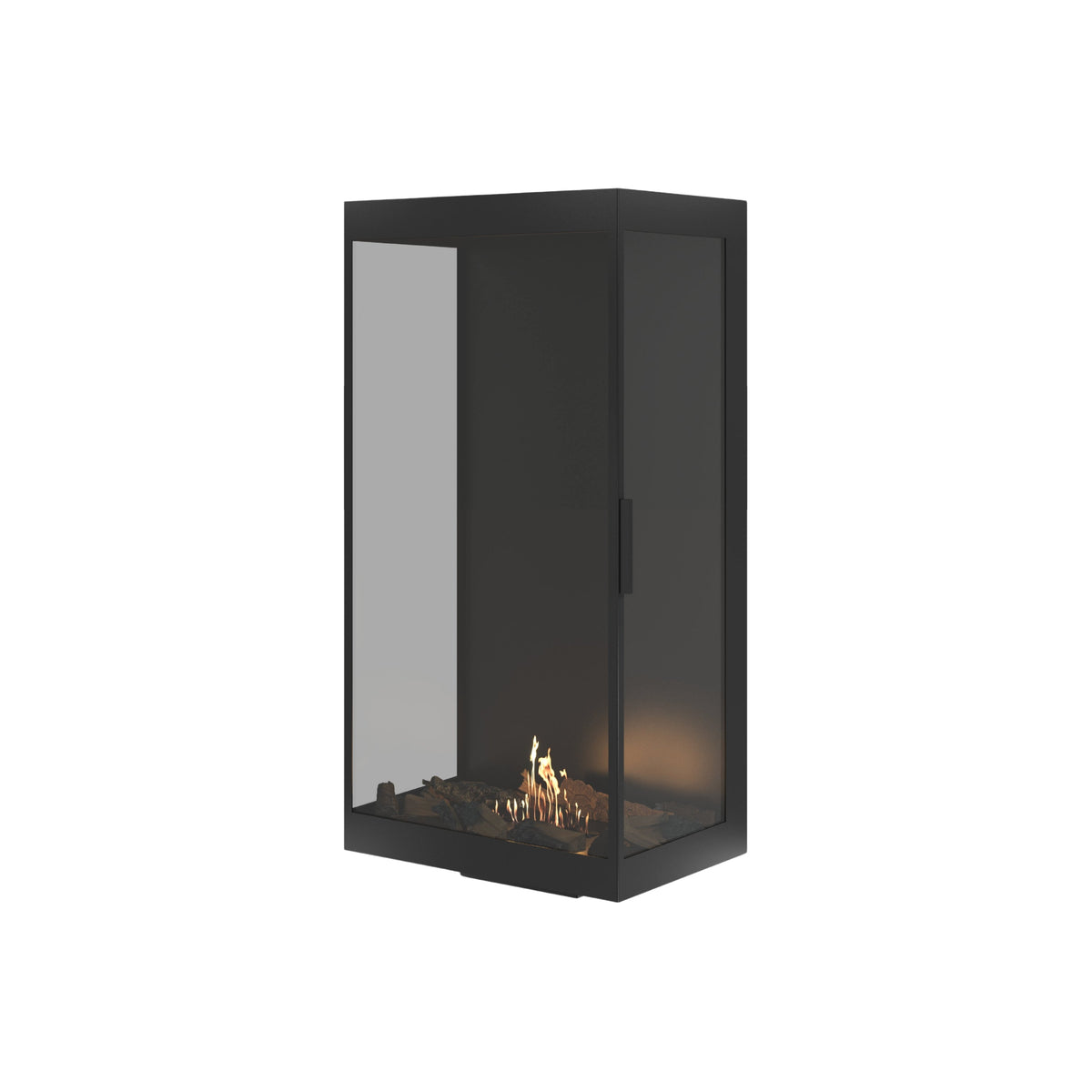 Wild Flame Made verticale driezijdige bio-ethanol roomdivider met volle glas 60 x 100 cm – sfeerfoto