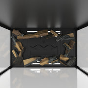Wild Flame Made verticale driezijdige bio-ethanol roomdivider met volle glas 60 x 100 cm – sfeerfoto