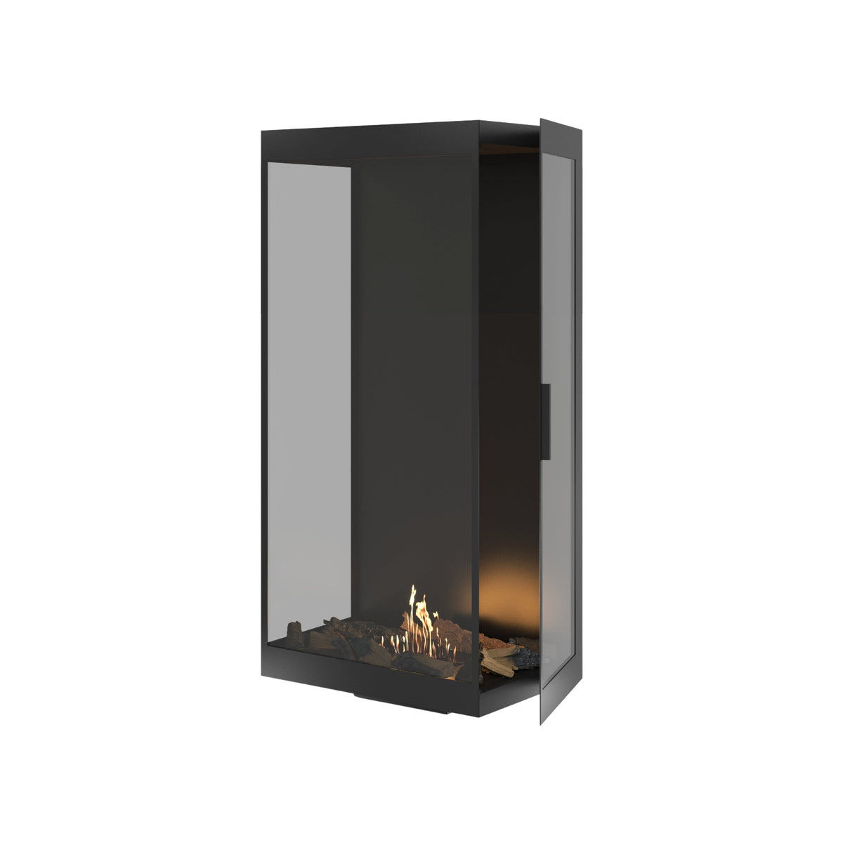 Wild Flame Made verticale driezijdige bio-ethanol roomdivider met volle glas 60 x 100 cm – productfoto