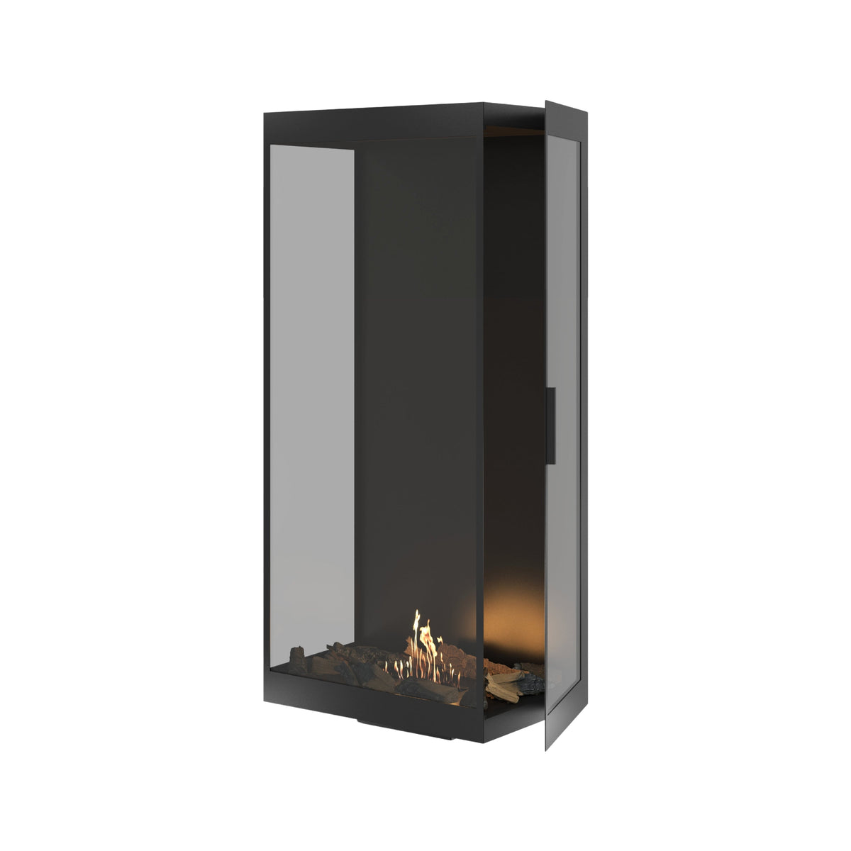 Wild Flame Made verticale driezijdige bio-ethanol roomdivider met volle glas 60 x 120 cm – productfoto