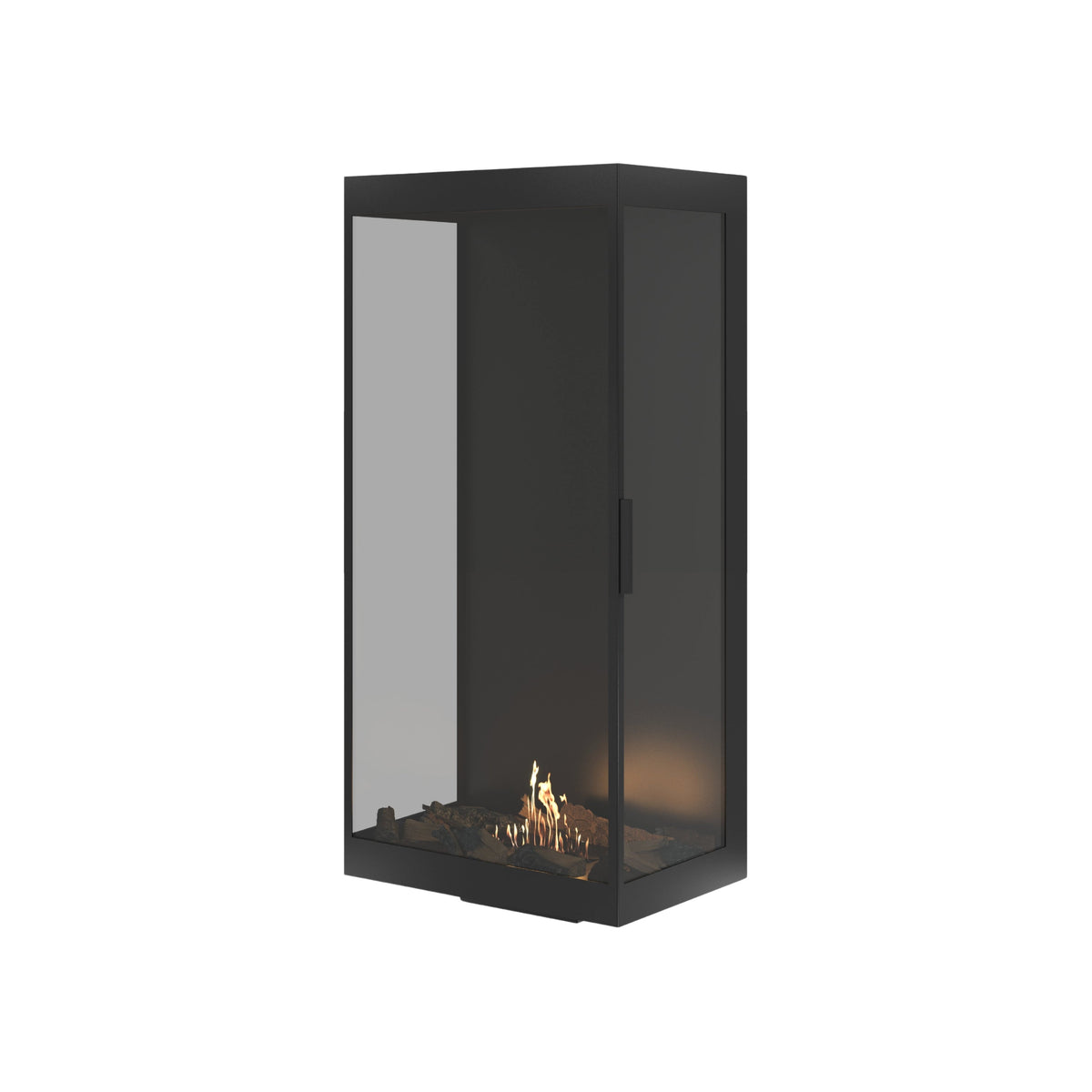 Wild Flame Made verticale driezijdige bio-ethanol roomdivider met volle glas 60 x 120 cm – sfeerfoto
