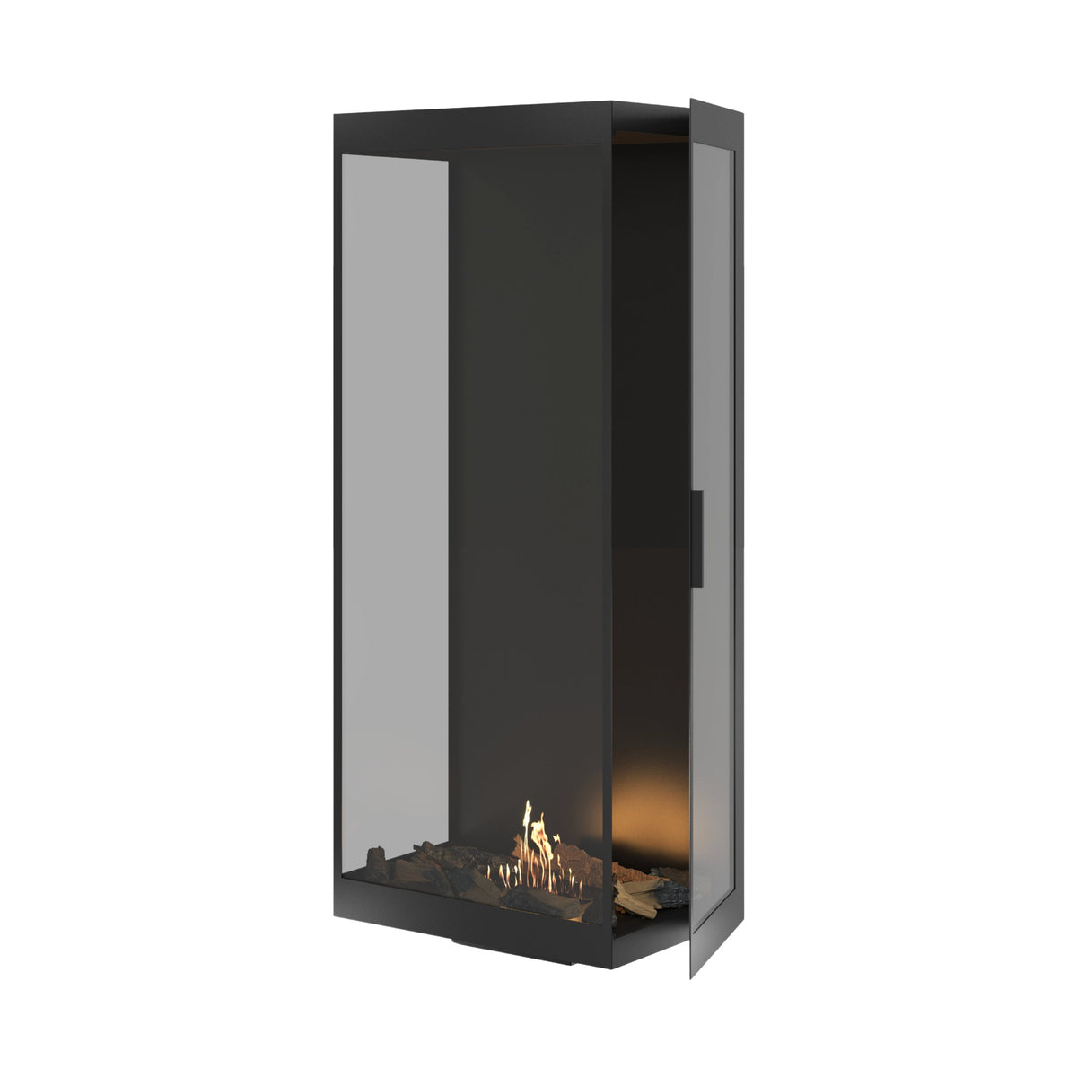 Wild Flame Made verticale driezijdige bio-ethanol roomdivider met volle glas 60 x 140 cm – productfoto