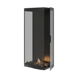 Made verticale driezijdige bio-ethanol roomdivider met volle glas – 60 x 140 cm | Wild Flame