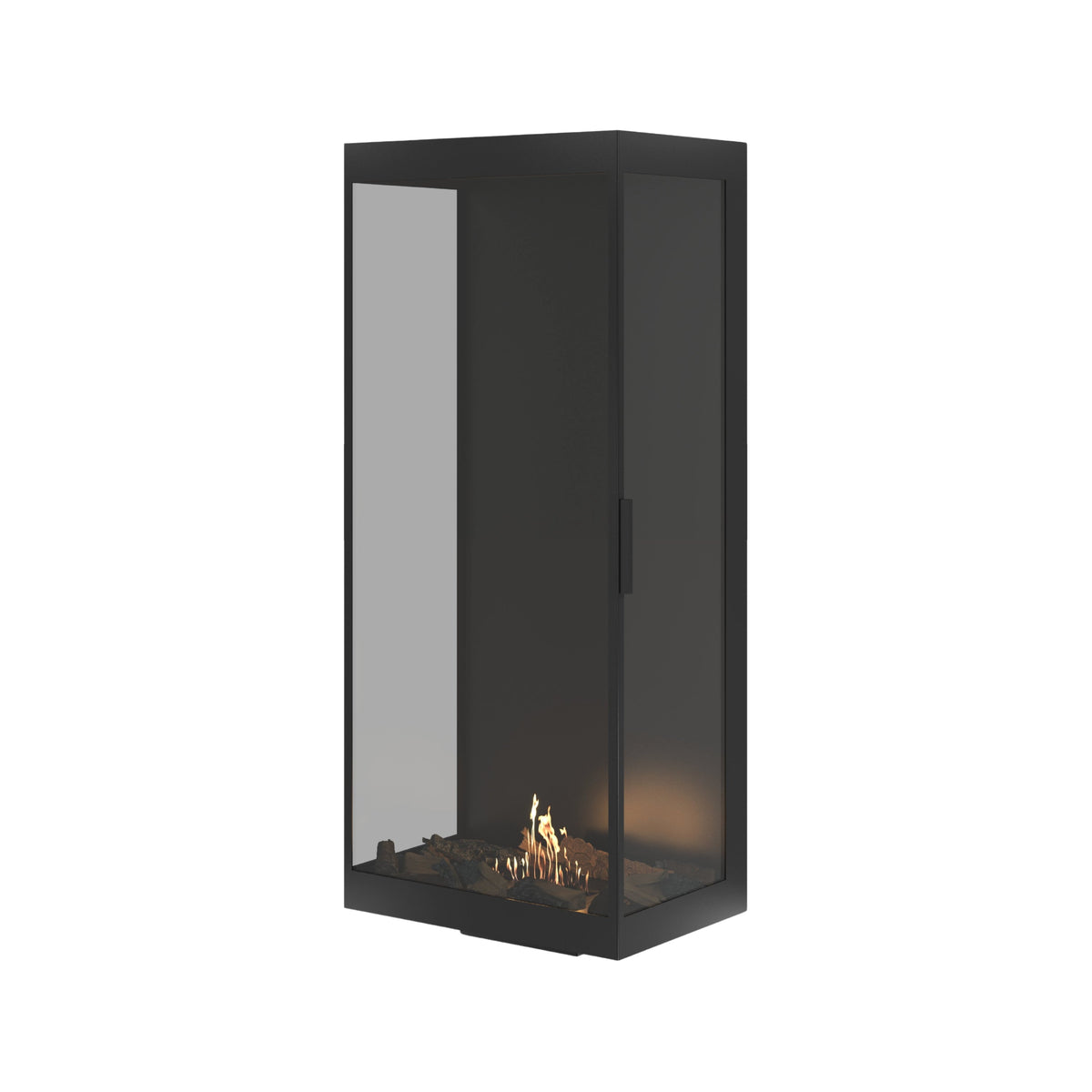 Wild Flame Made verticale driezijdige bio-ethanol roomdivider met volle glas 60 x 140 cm – sfeerfoto