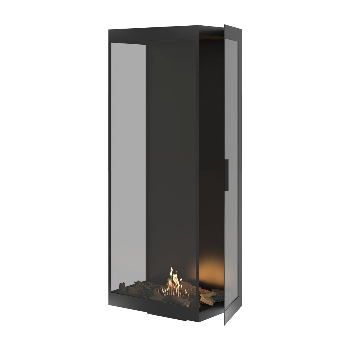 Wild Flame Made verticale driezijdige bio-ethanol roomdivider met volle glas 60 x 160 cm – productfoto