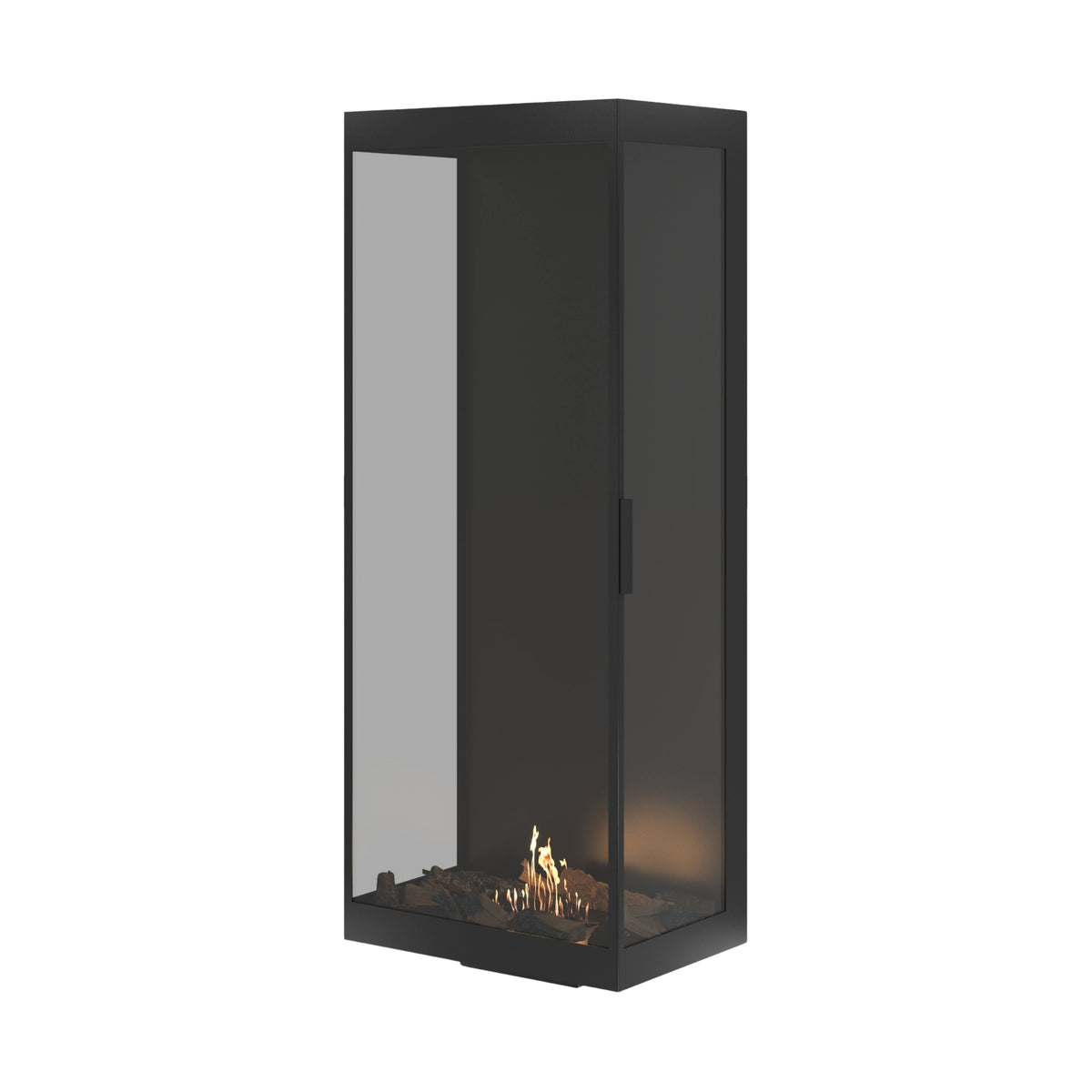 Wild Flame Made verticale driezijdige bio-ethanol roomdivider met volle glas 60 x 160 cm – sfeerfoto