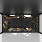 Wild Flame Made verticale driezijdige bio-ethanol roomdivider met volle glas 70 x 120 cm – detailfoto
