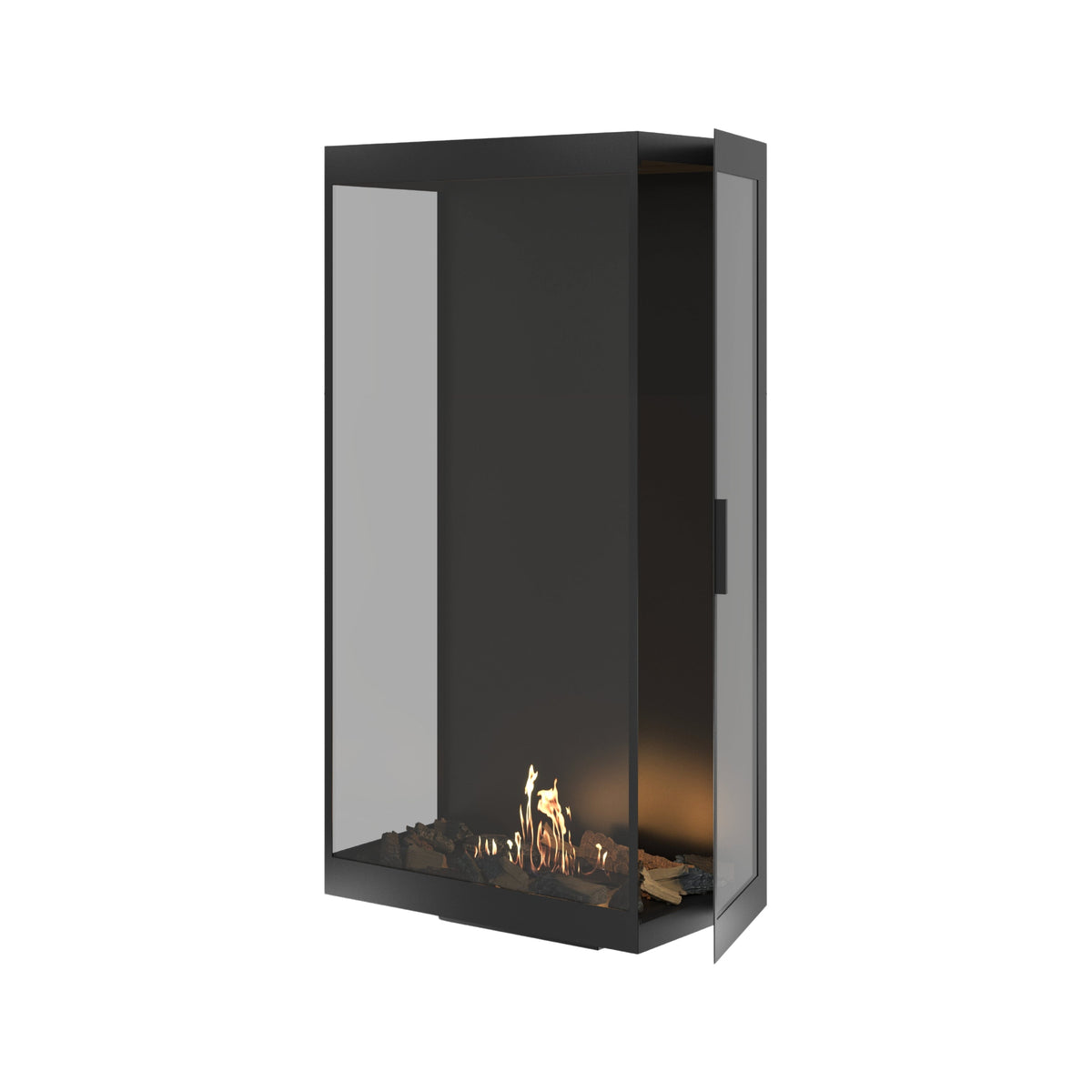 Wild Flame Made verticale driezijdige bio-ethanol roomdivider met volle glas 70 x 120 cm – productfoto
