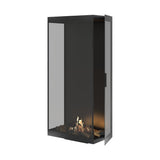 Made verticale driezijdige bio-ethanol roomdivider met volle glas – 70 x 140 cm | Wild Flame
