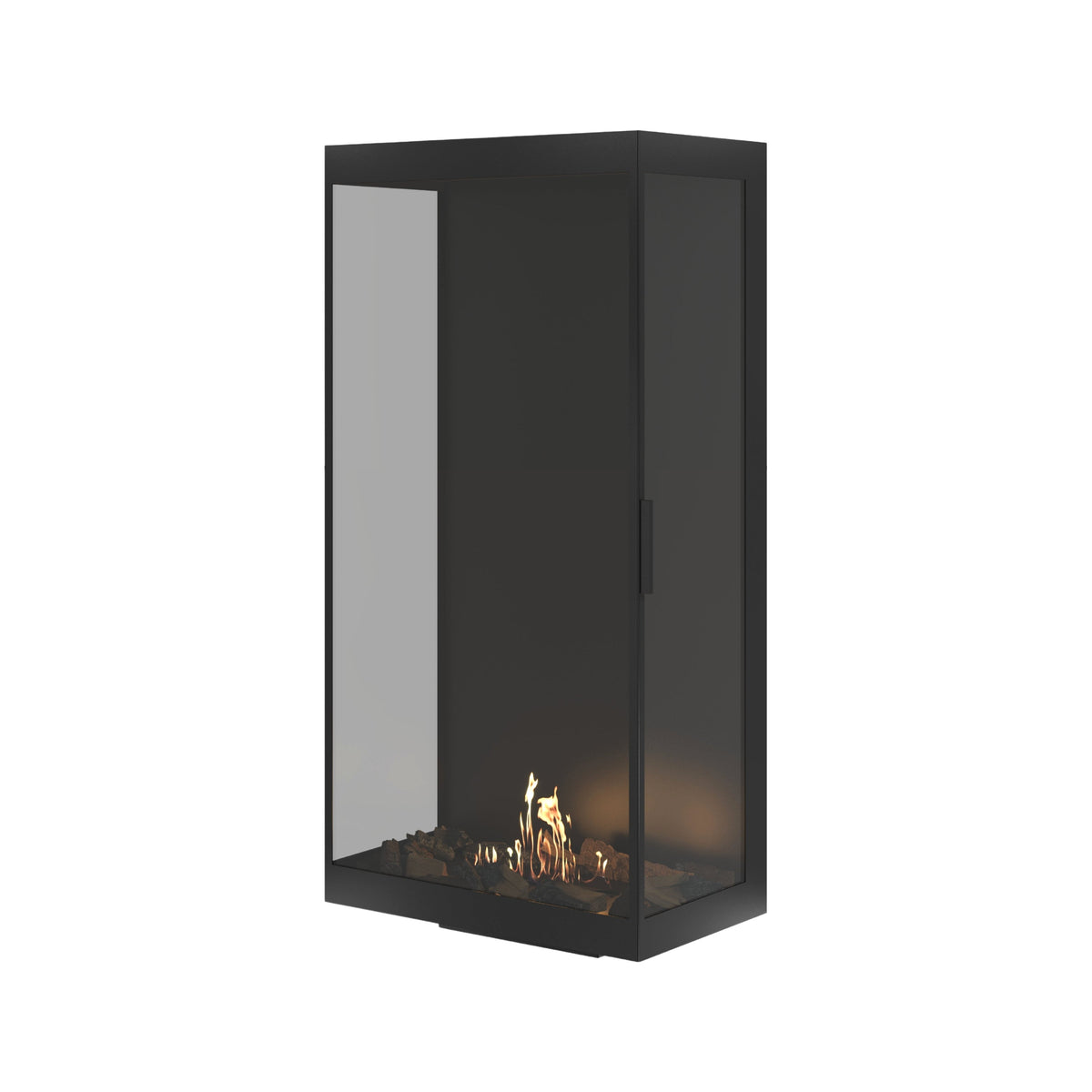 Wild Flame Made verticale driezijdige bio-ethanol roomdivider met volle glas 70 x 140 cm – sfeerfoto