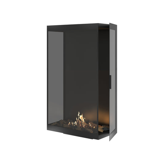 Wild Flame Made verticale driezijdige bio-ethanol roomdivider met volle glas 80 x 100 cm – productfoto