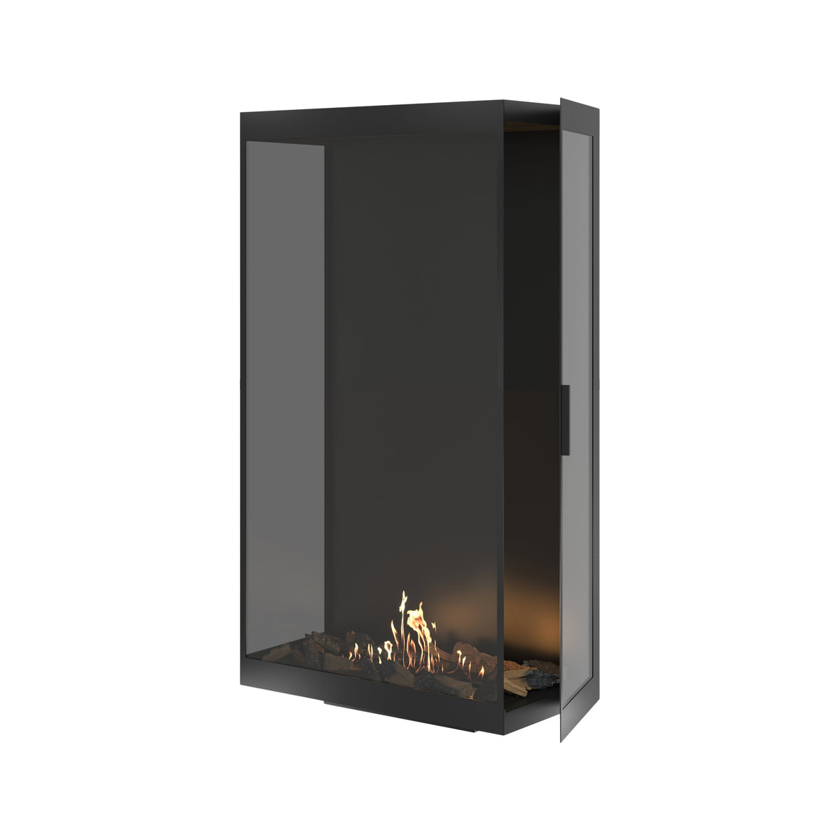 Wild Flame Made verticale driezijdige bio-ethanol roomdivider met volle glas 80 x 120 cm – productfoto