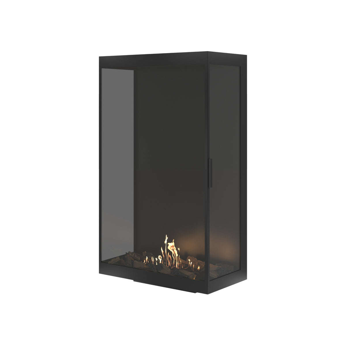 Wild Flame Made verticale driezijdige bio-ethanol roomdivider met volle glas 80 x 120 cm – sfeerfoto