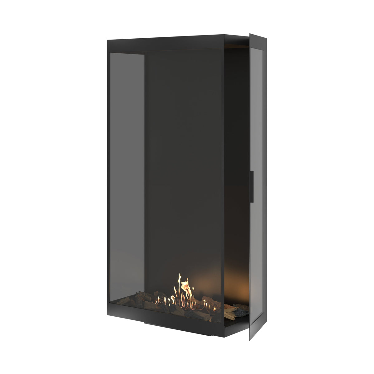 Wild Flame Made verticale driezijdige bio-ethanol roomdivider met volle glas 80 x 140 cm – productfoto