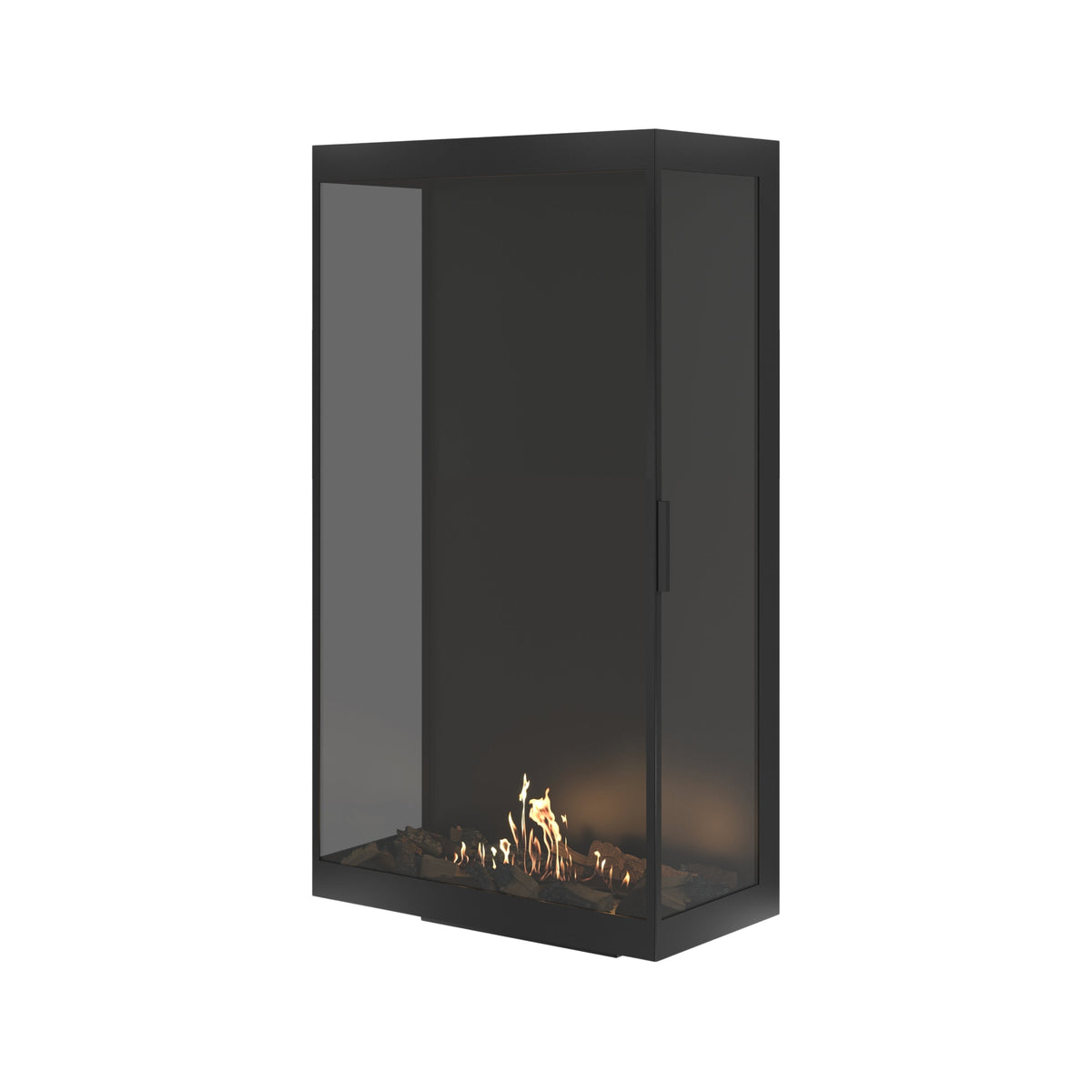 Wild Flame Made verticale driezijdige bio-ethanol roomdivider met volle glas 80 x 140 cm – sfeerfoto