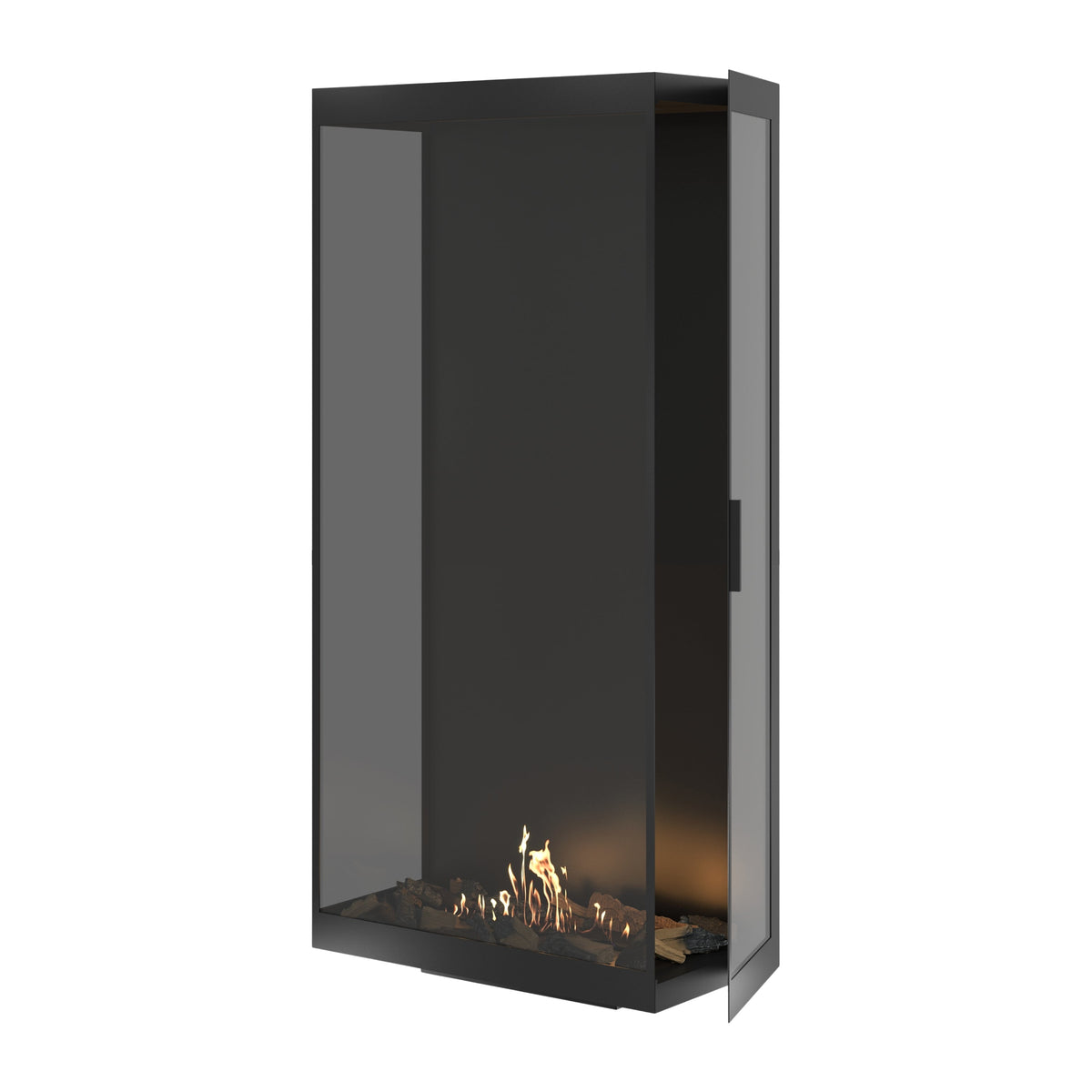 Wild Flame Made verticale driezijdige bio-ethanol roomdivider met volle glas 80 x 160 cm – productfoto