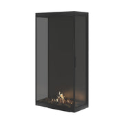 Wild Flame Made verticale driezijdige bio-ethanol roomdivider met volle glas 80 x 160 cm – sfeerfoto