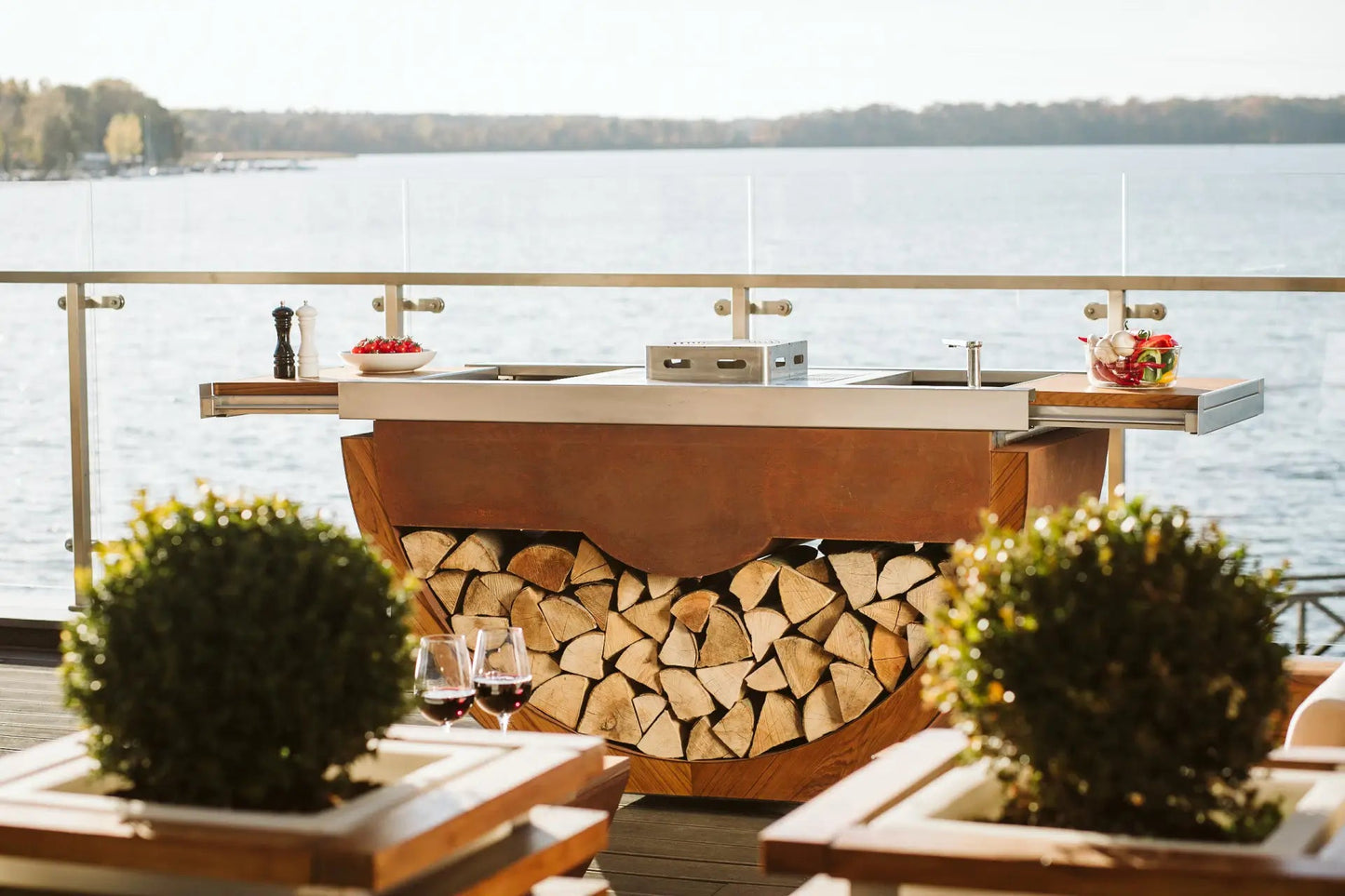 MASURIA NARIE Buitenkeuken Basic – Compacte Buitenkeuken in Houtlook - Chique Buiten Leven - Masuria - Buitenkeuken