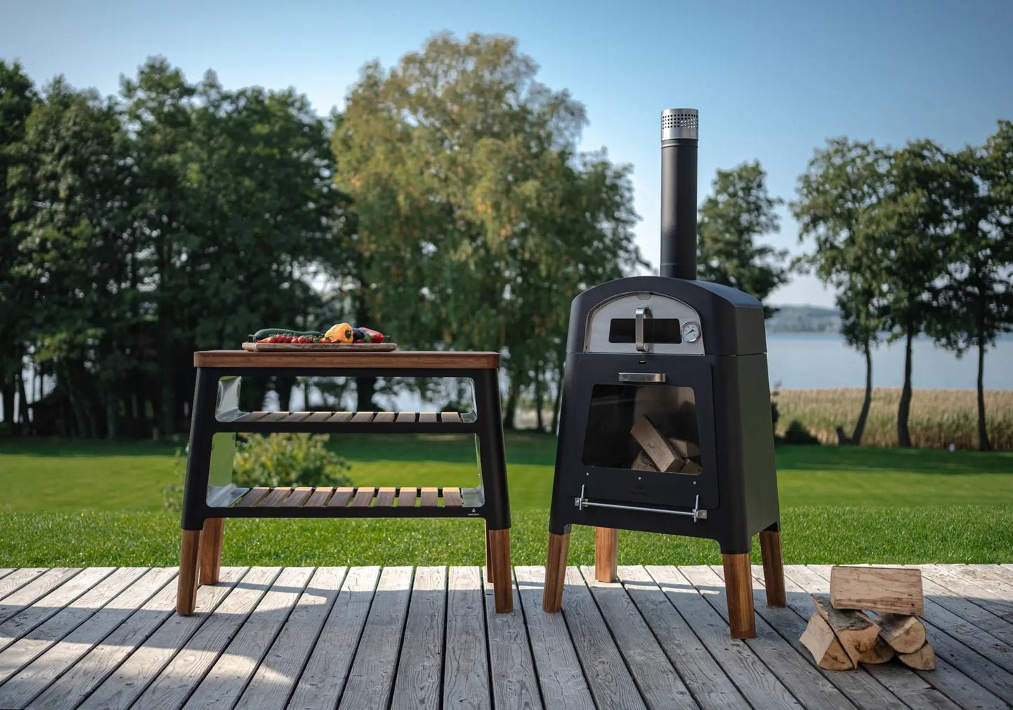 MASURIA NEXO Sideboard – Houten Buitenrek voor Keuken of Terras - Chique Buiten Leven - Masuria - Wandrek