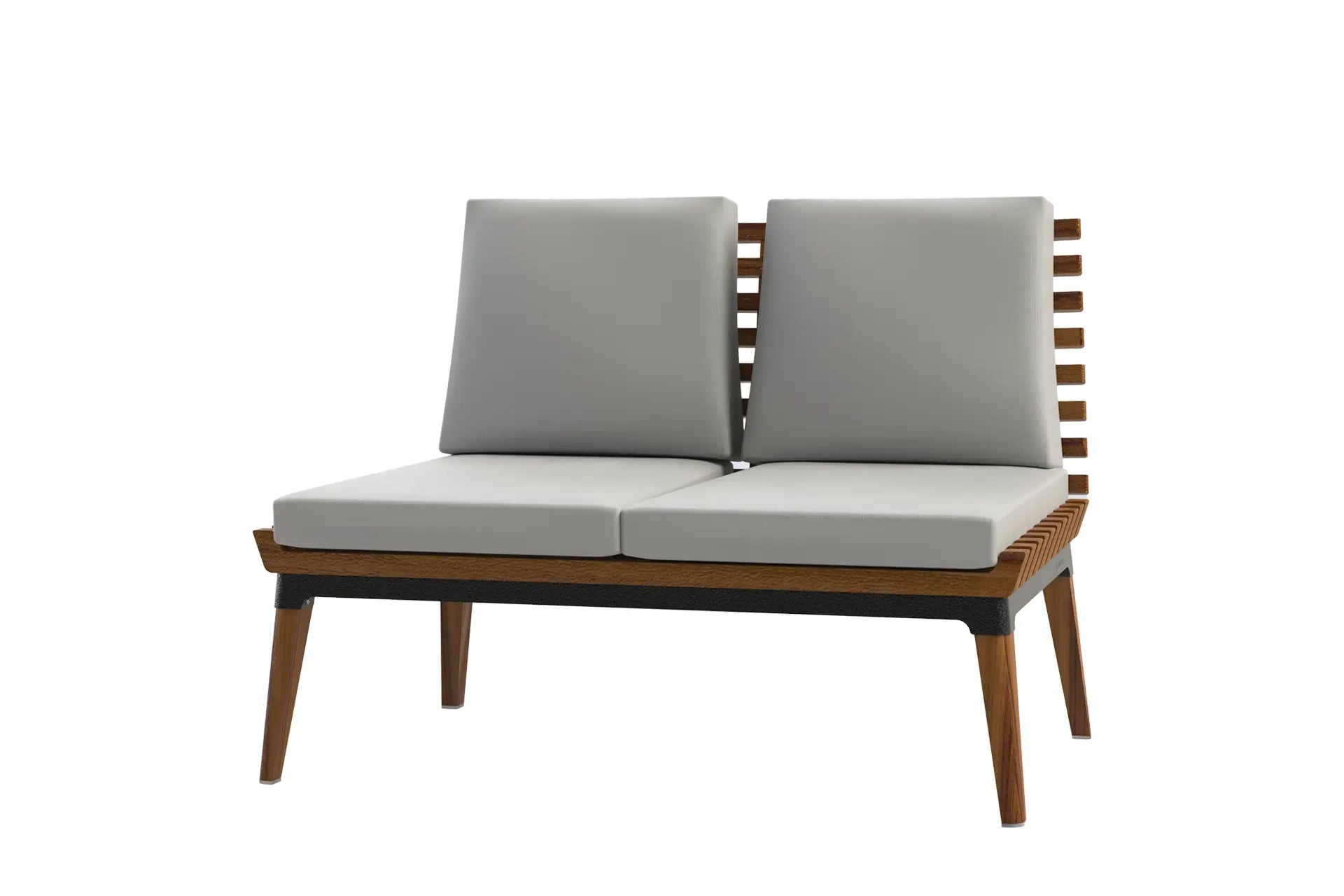 MASURIA NEXO Sofa 2 – Tweezits Tuinbank in Iroko Hout - Chique Buiten Leven - Masuria - Buitenbank