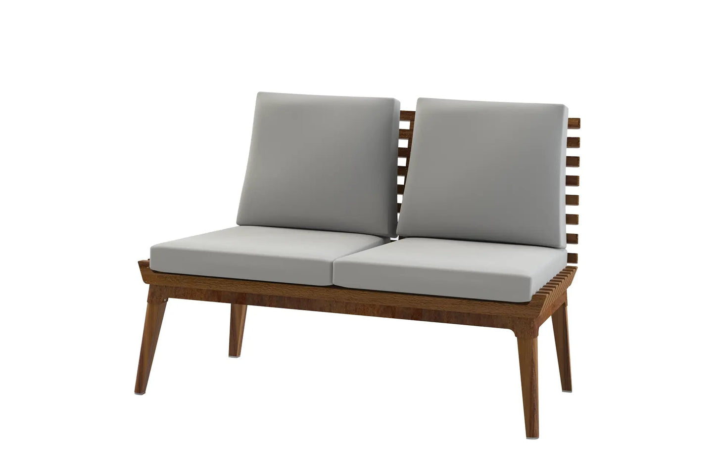 MASURIA NEXO Sofa 2 – Tweezits Tuinbank in Iroko Hout - Chique Buiten Leven - Masuria - Buitenbank