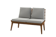 MASURIA NEXO Sofa 2 – Tweezits Tuinbank in Iroko Hout - Chique Buiten Leven - Masuria - Buitenbank