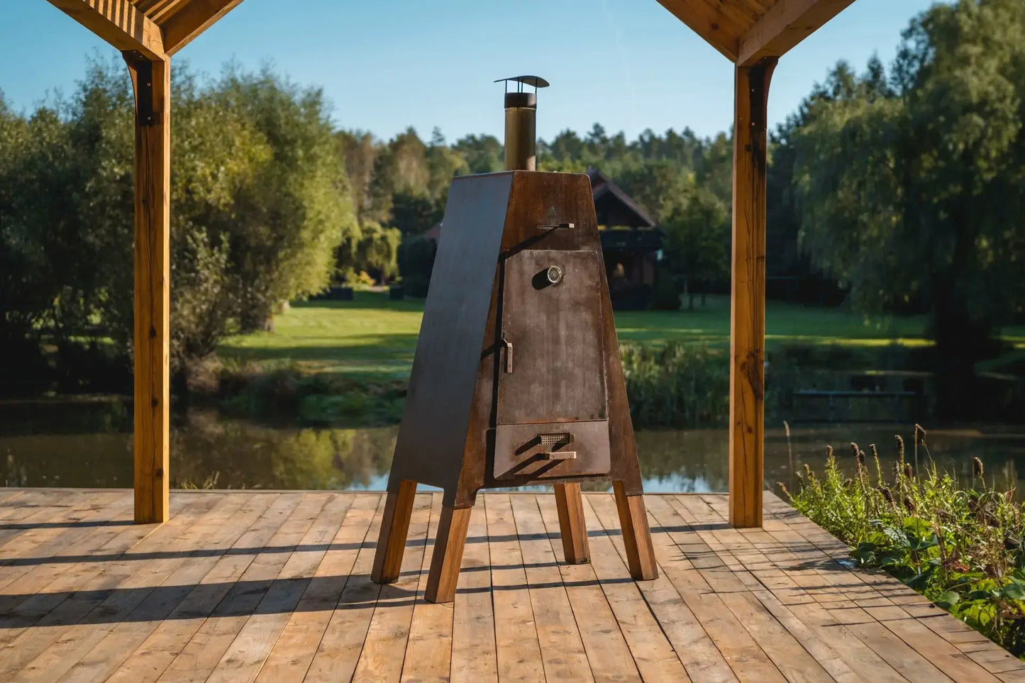 MASURIA Smoker – Luxe Rookoven voor Buiten met Thermometer en Luchtregeling - Chique Buiten Leven - Masuria - Rookoven voor buiten