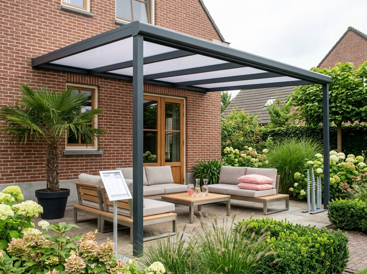 Veranda | Nebbiolo | Deponti | Antraciet 4 x 3 Meter - Bouwpakket