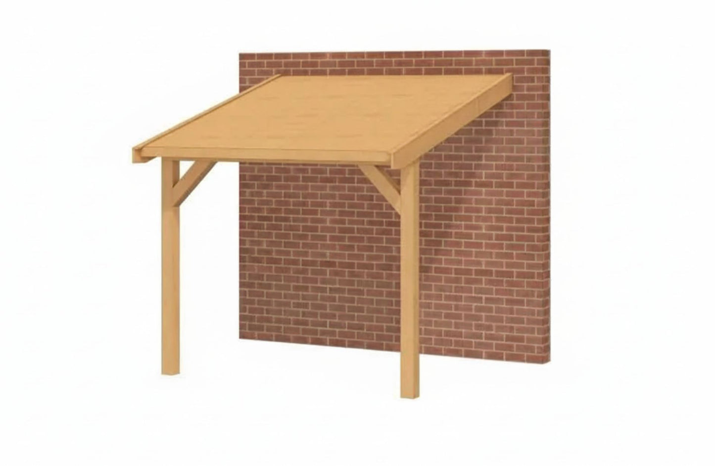 Oblique Roof op Maat 394 x 200 cm – Douglas Houten Buitenverblijf (4 Staanders, Bouwpakket) – overkapping terras buit...