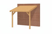 Oblique Roof op Maat 394 x 200 cm – Douglas Houten Buitenverblijf (4 Staanders, Bouwpakket) – overkapping terras buit...