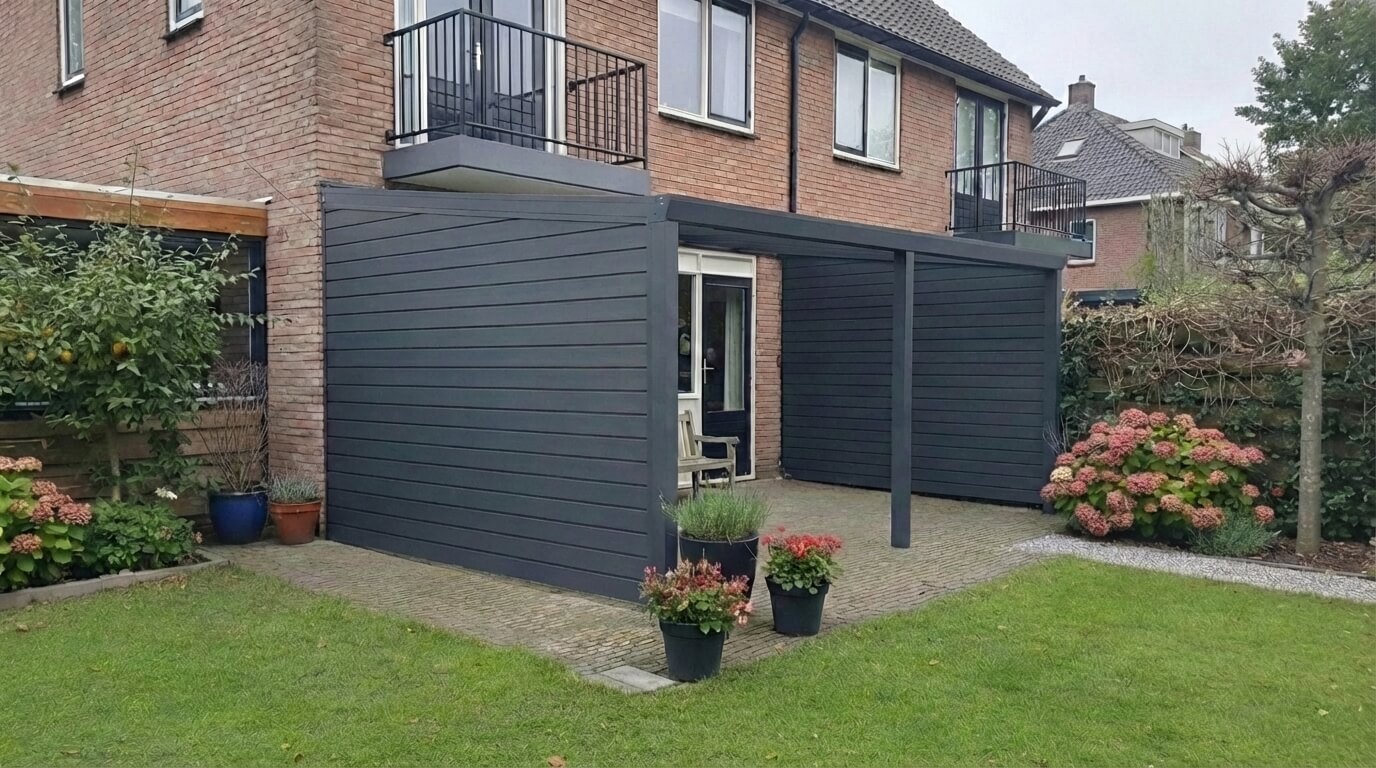 Aluminium veranda met zijwanden