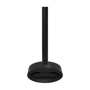 Ova Tube Closed Black Ceiling Fireplace 80 cm