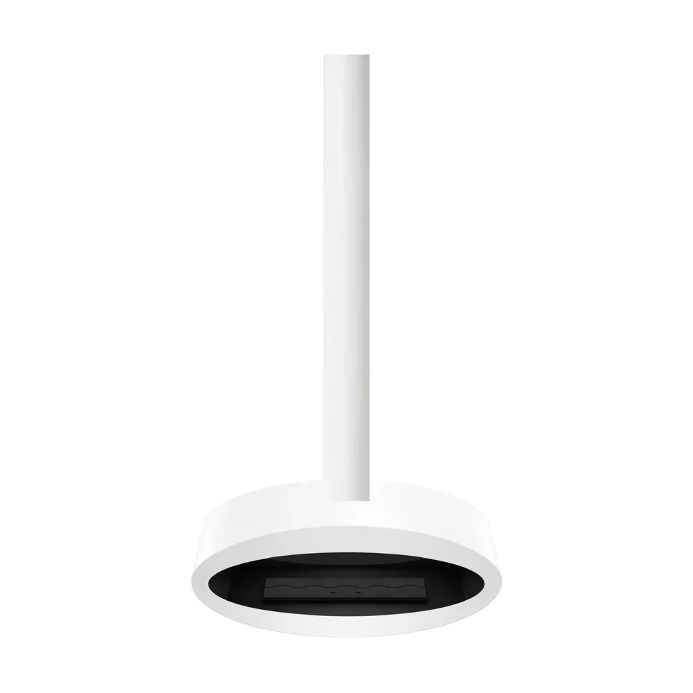 Ova Tube Closed White Ceiling Fireplace 100 cm