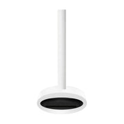 Ova Tube Closed White Ceiling Fireplace 80 cm