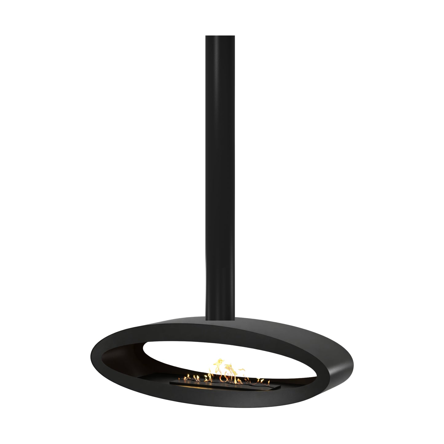 Ova Tube zwart doorkijk bio-ethanol plafondhaard 120 cm Wild Flame