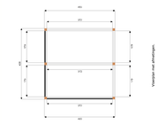 Douglas Houten Overkapping 400x400 cm met Plat Dak – 400x400cm buitenleven illustratie